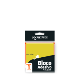 BLOCO ADESIVO RECADO AM.76X76 C/100FLS 10163